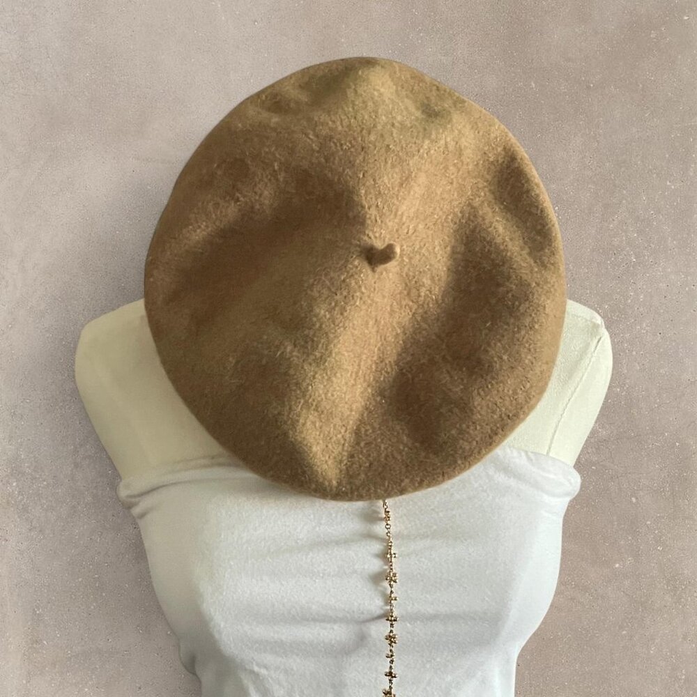Tan Brown Beret Hat